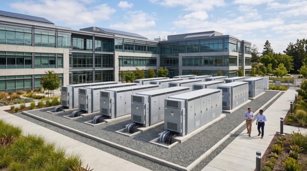 Commercial battery energy storage system facility highlighting a high-performance infrastructure design reviewed at the Battery Asset Management Summit.